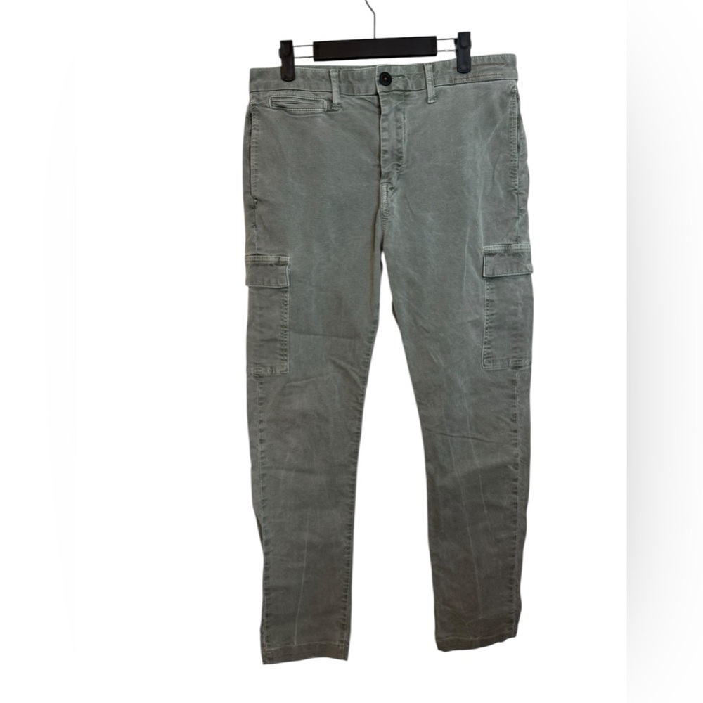 Hiroshi Kato Military Green Nail Stretch Cargo Pants